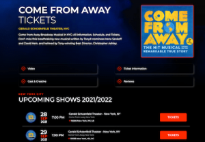 Com from Away musical NYC